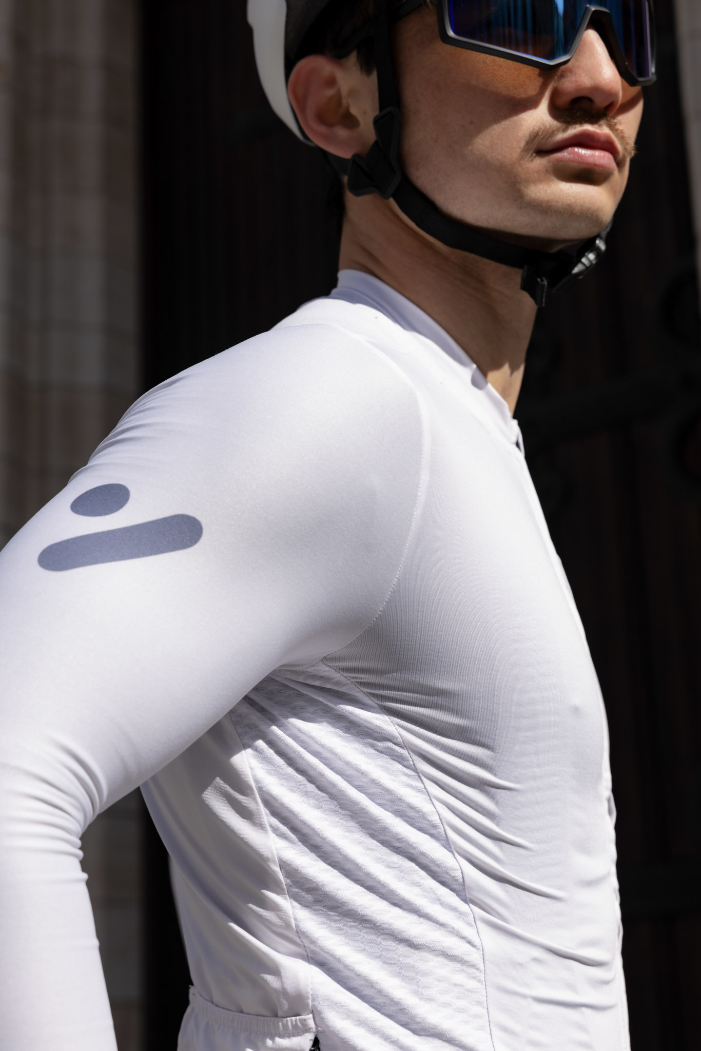 Mens white long sleeve jersey by vyloo